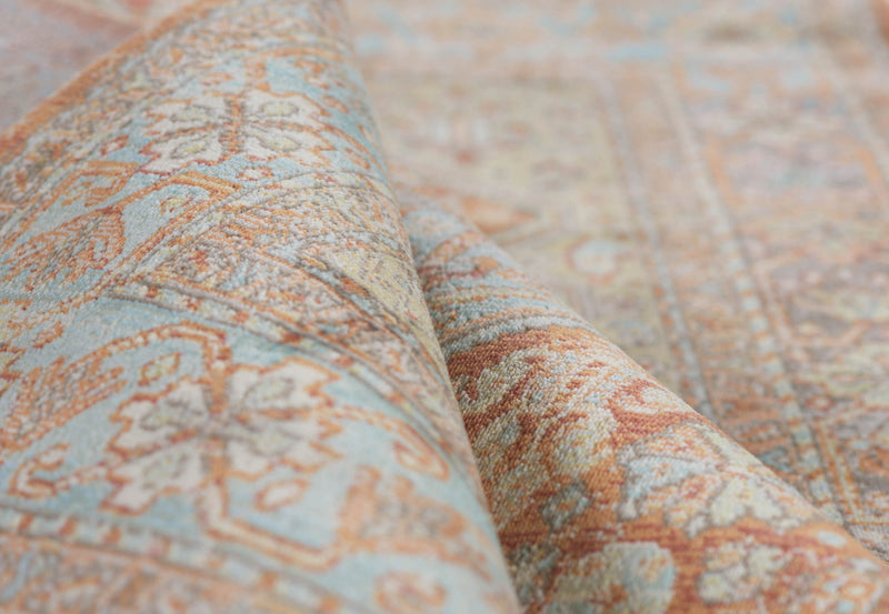 Alicia Traditional 6'7\" x 9'6\" Area Rug in Brown Indoor Area Rug