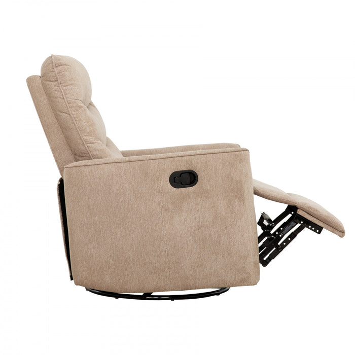 Sawyer 30 in. Upholstered Swivel Glider Recliner - Beige