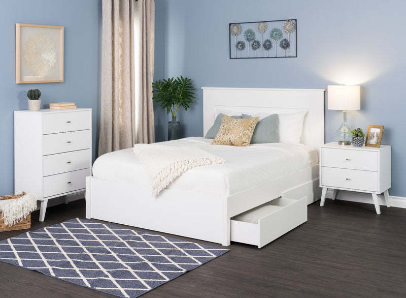 Milo 2-Drawer Nightstand - White