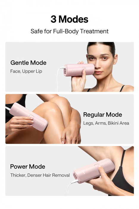 Ulike Air 3 IPL Hair Removal Device with Sapphire Ice-Cooling - Painless At-Home Laser - Pink\n
