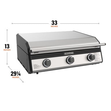 Blackstone 28\" 3-Burner Drop-In Griddle With Hood - 6128