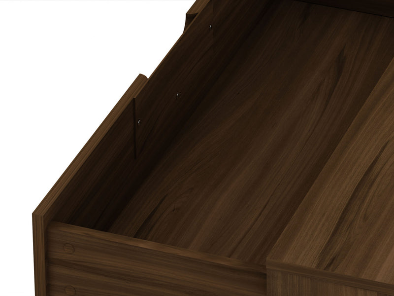 Rockefeller Mid-Century Modern 2-Piece Dresser Set in Chestnut Brown