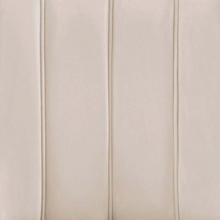 Eda Modern Wood Upholstered Dining Chair in Cream - Set of 2