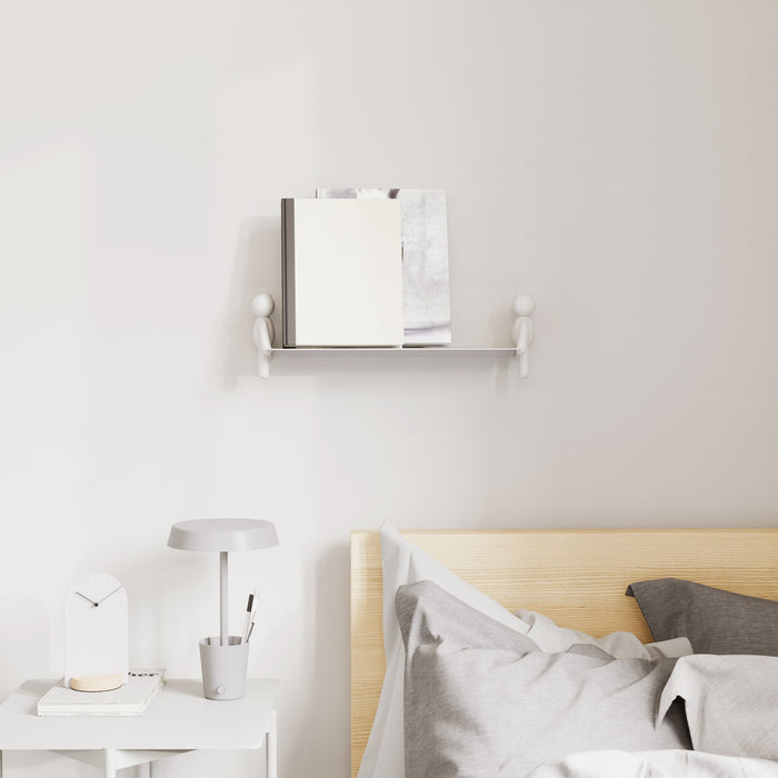 Umbra Modern Steel Buddy Floating Wall Shelf - White