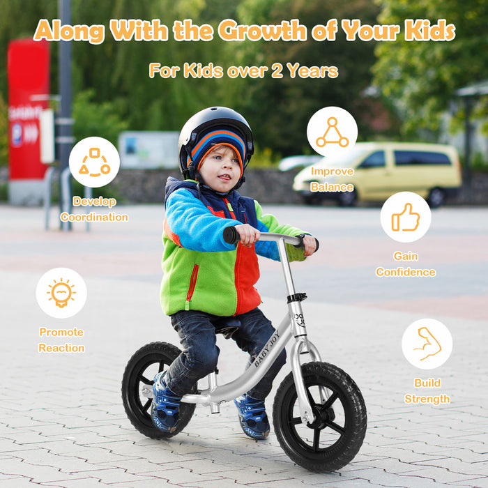 Babyjoy Aluminum Balance Bike For Kids Adjustable No Pedal Training Bicycle