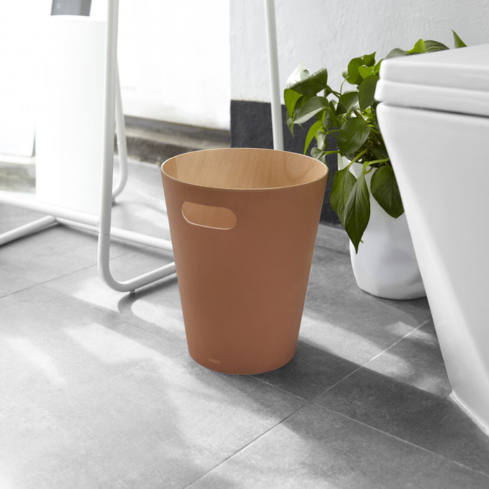 Umbra Woodrow Garbage Bin Trash Can - Sierra