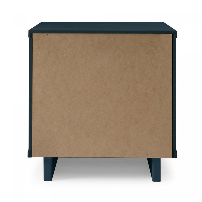 Granville Modern 18\" Nightstand in Midnight Blue (2-Drawer) - Set of 2