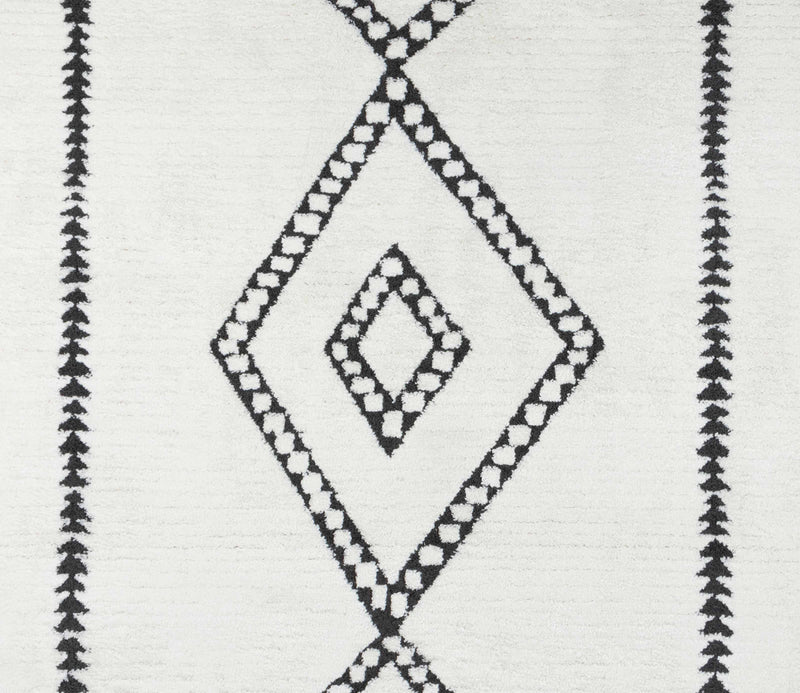 Zelda Contemporary 2'3\" x 7'6\" Runner Rug in Ivory Indoor Area Rug