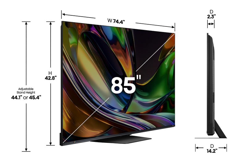 Hisense 85\" RGB Mini-LED Smart Google TV (85UR8SG) – 2026 Model 
