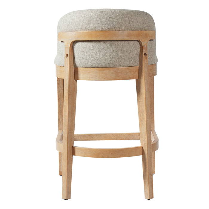 Calista Rubber Wood Counter Stool Set of 2,Natural