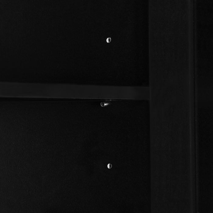 Liam Multi-Functional Storage Cabinet with Doors and Adjustable Shelves,Black Accent Cabinet