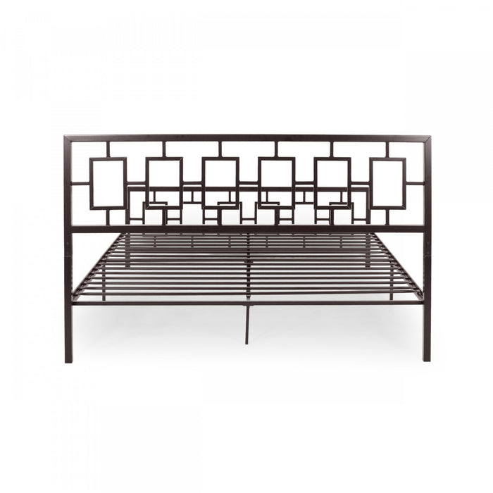 Henry Metal Bed Frame With Vintage Headboard,king Size,copper King Bed