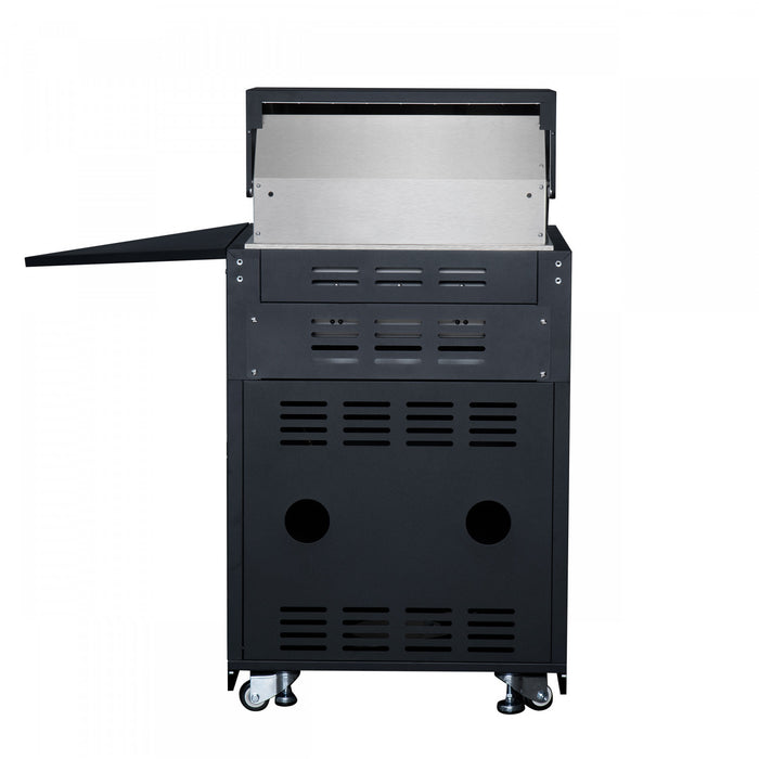 Forno All'Aperto Outdoor Kitchen with Black Countertop, 99,600 BTU, Bar Module & Pizza Oven - FODKT2568BLK