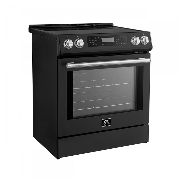 Forno Donatello Espresso 30\" Induction Range, Black- FFSIN0905-30BLK