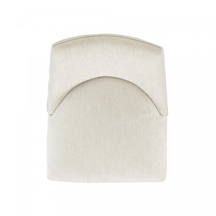 Beever Modern Chenille Wood Upholstered Barstool in Cream - Set of 2 Bar Stool