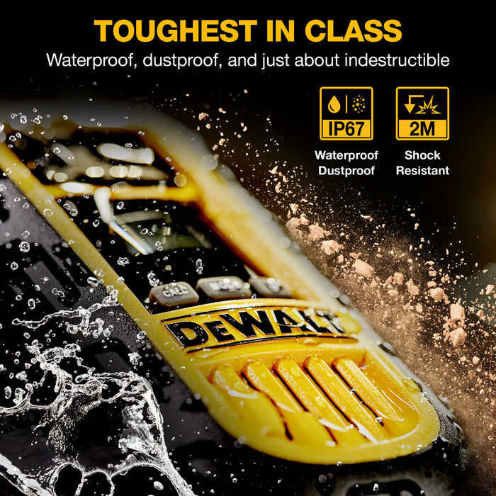 2 Dewalt DXFRS800 Work Site Walkie Talkies Plus Earpieces - 2 Watt, Heavy Duty, Long Range Indoor-Outdoor Two Way Radios + 22 Channel
