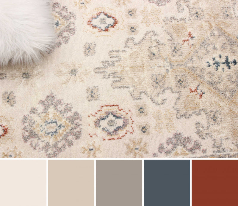 Rococo Ivory Runner Area Rug - 2'8\" X 8'2\"  