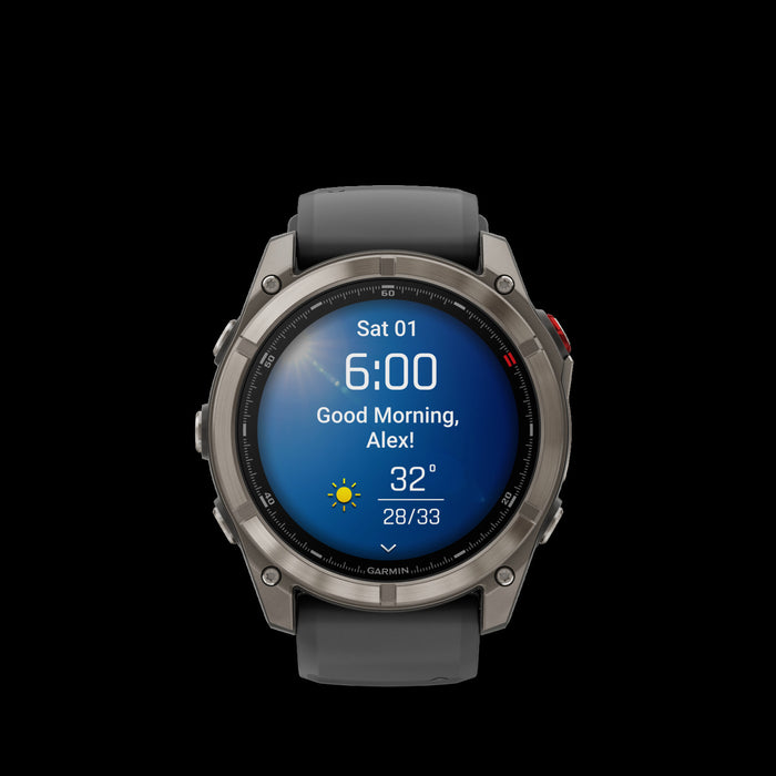 Garmin Fenix 8 Pro 51mm Graphite Premium Smartwatch - Performance Wearable, Sapphire Lens Durability, Weather Forecasts LTE, Location Check-Ins, Triathlon Profiles