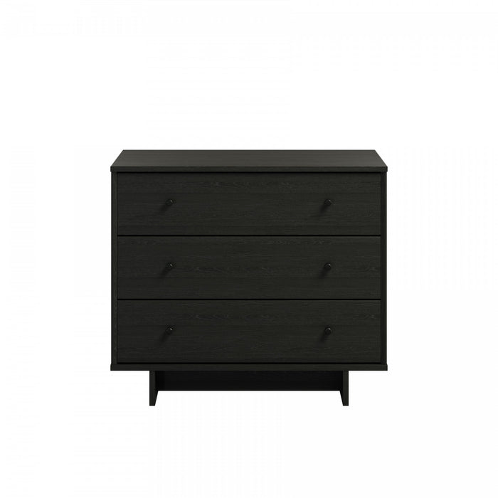 Finnley 3-drawer Nightstand - Black Oak