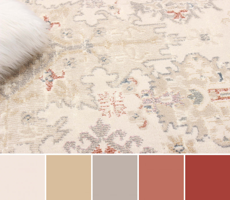 Rococo Ivory Area Rug - 5'0\" X 8'0\"  