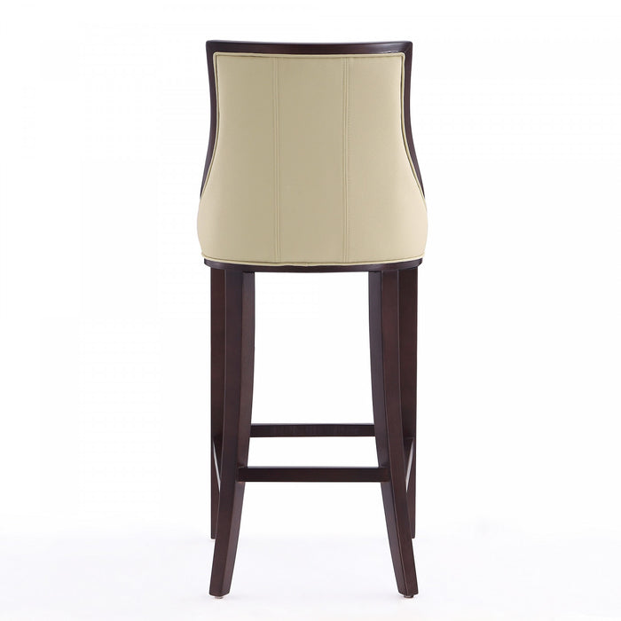 Fifth Avenue Traditional Wood Upholstered Barstool in Cream - Set of 3