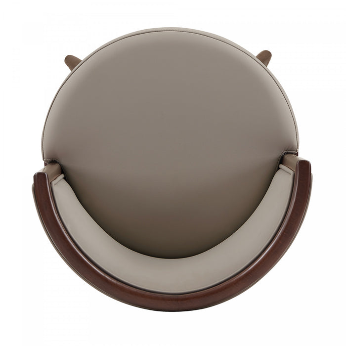 Evalyn Modern Wood Upholstered Barstool in Taupe - Set of 2