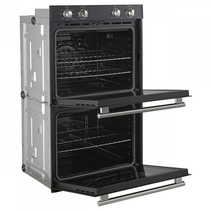 Forno Vomero 30 Inch Electric Double Wall Oven in Black, 5 cu. ft. Convection Oven - FBOEL1324-30BLK