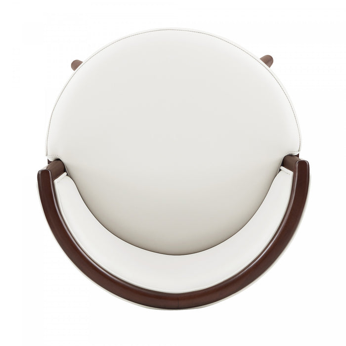 Evalyn Modern Wood Upholstered Counter Stool in White