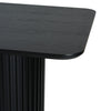 Jett 63 Inch Modern Industrial Dining Table with MDF & Iron Pedestal Base, Black | Table a manger industrielle moderne Jett 63 pouces avec base piedestal MDF et fer, noir