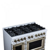 Forno Ambassador 48" Dual Fuel Range, White, 8 Sealed Burners, 6.7 Cu.Ft. Ovens - FFSGS6199-48CPWHT | Cuisiniere double combustible Ambassador de 48 po, blanc, 8 bruleurs scelles, 6,7 pi³ – FFSGS6199-48CPWHT