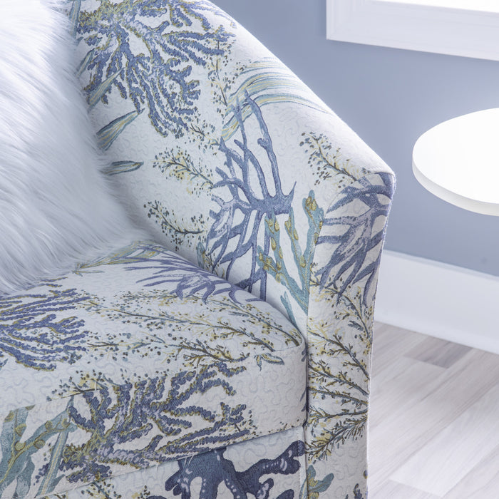 Simon Fabric Oceanside Accent Chair - Grey