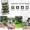 Costway 2pcs 4 Ft 4-tier Vertical Raised Garden Bed Elevated Planter W/4 Container Boxes