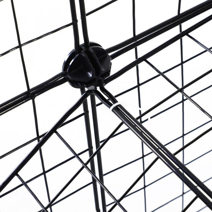 Pawhut 36 Pcs Metal Mesh Pet Playpen Portable Diy Small Animal Cage House Kennel Crate Fence With Mallet Connectors And Cable Ties