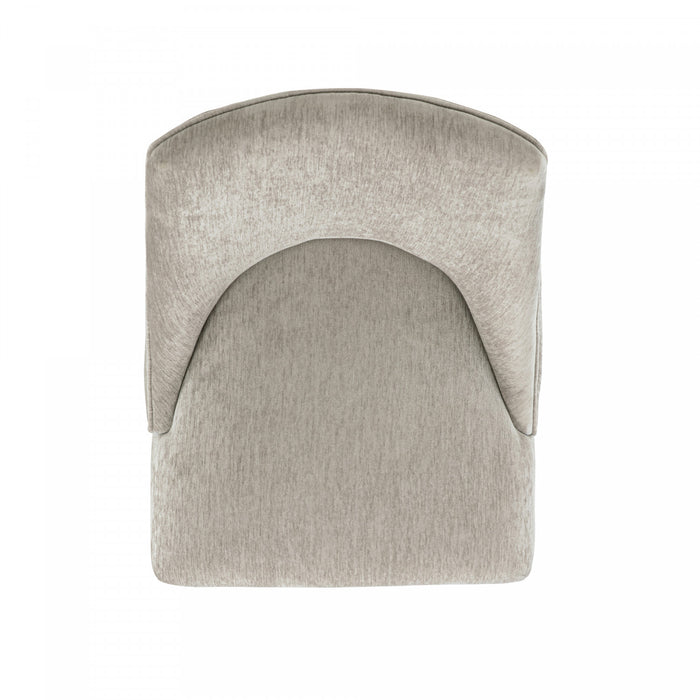 Beever Modern Chenille Wood Dining Chair in Taupe - Set of 4