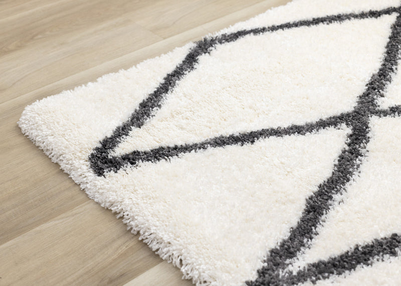 Fairmont White Grey Trellis Rug, 5'3\" x 7'7\" Indoor Area Rug