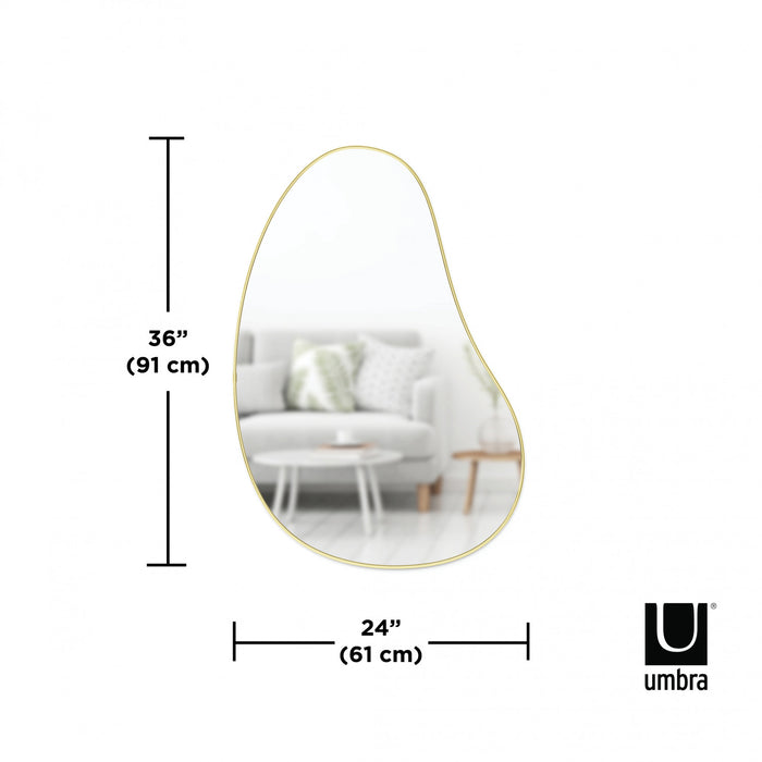 Umbra Hubba Pebble 24\" x 36\" Mirror - Brass