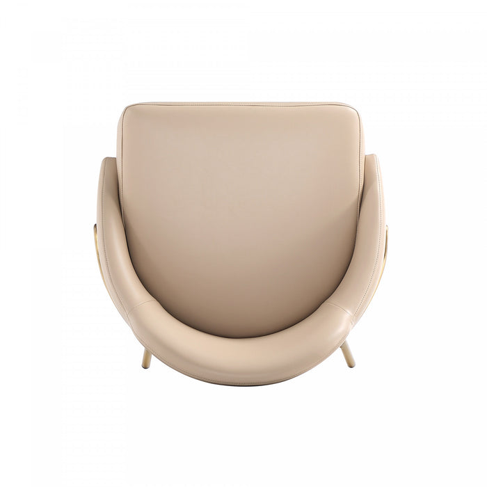Gracie Modern Metal Upholstered Counter Stool in Tan and Gold - Set of 3