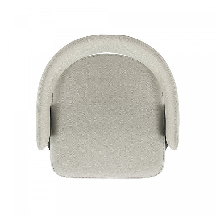 Luce Modern Metal Textured Vegan Leather Dining Chair in Oatmeal