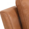 Bellamy 37 in. Leather Match Power Glider Recliner with Adjustable Headrest and USB - Cognac | Fauteuil inclinable electrique a mouvement coulissant Bellamy de 37 po en cuir assorti avec appuie-tete ajustable et USB - Cognac