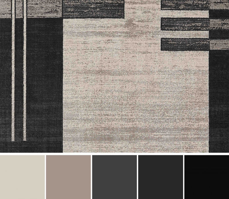 Sorelle Contemporary 8'11\" x 12'6\" Area Rug in Grey Indoor Area Rug