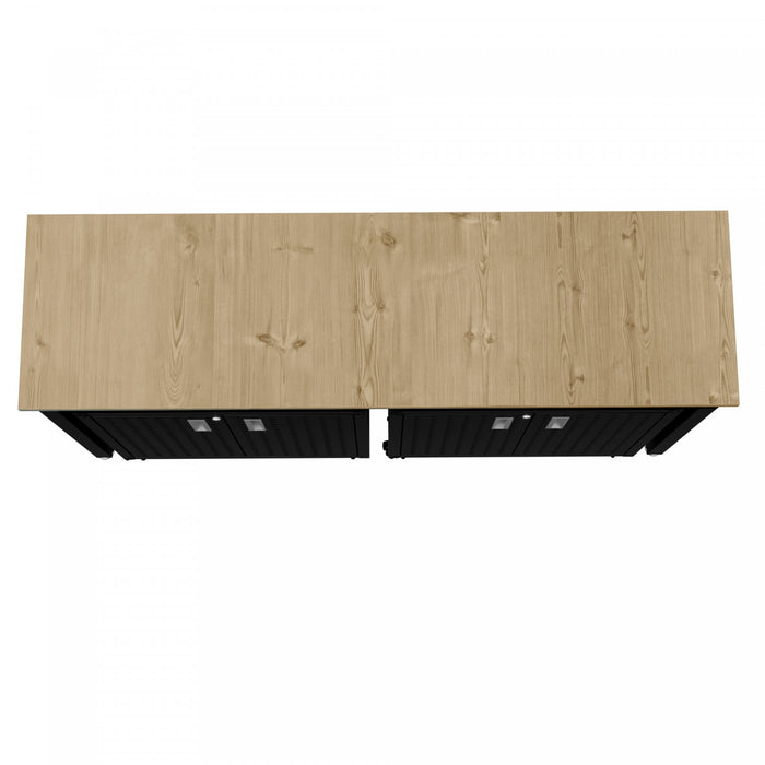 Fortress Modern 3-Piece Garage Set in Charcoal Gray Garage Storage