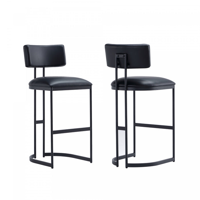 Juno Contemporary Modern Metal Barstool in Black