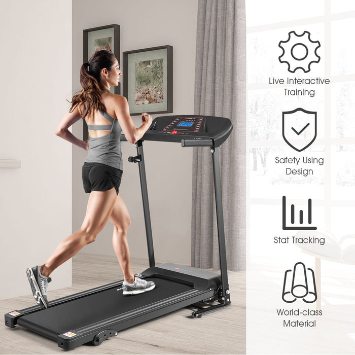 Goplus 1.0hp Folding Treadmill Electric Support Motorized Power Running Machine Trainer