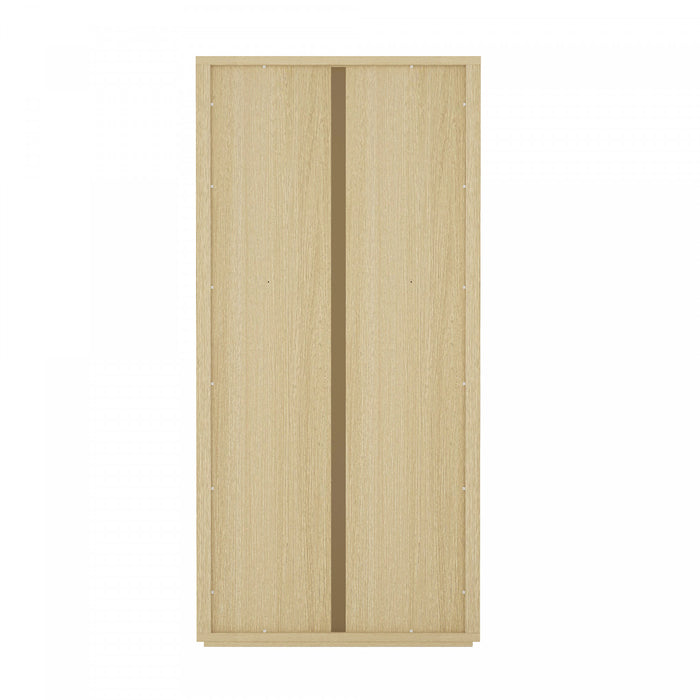 Rivington Modern 38\" Bookcase Cabinet in Natural Oak - Set of 2