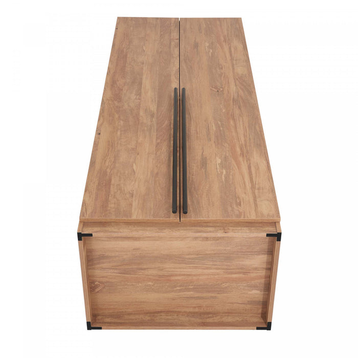 Lee Modern 32\" Wardrobe Closet in Golden Brown - Set of 3 Armoire