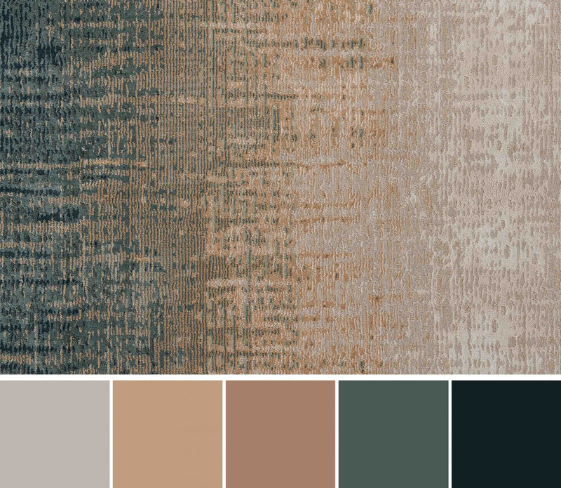 Sable Contemporary 5'1\" x 7'7\" Area Rug in Blue Indoor Area Rug
