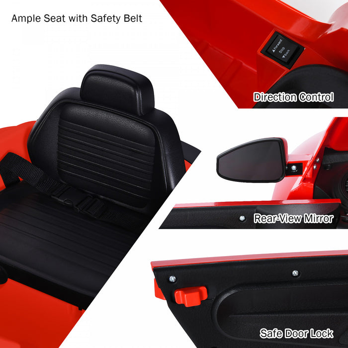 Costway 12v Kids Ride On Car Licensed Volkswagen Beetle W/ Remote Control & Music Red