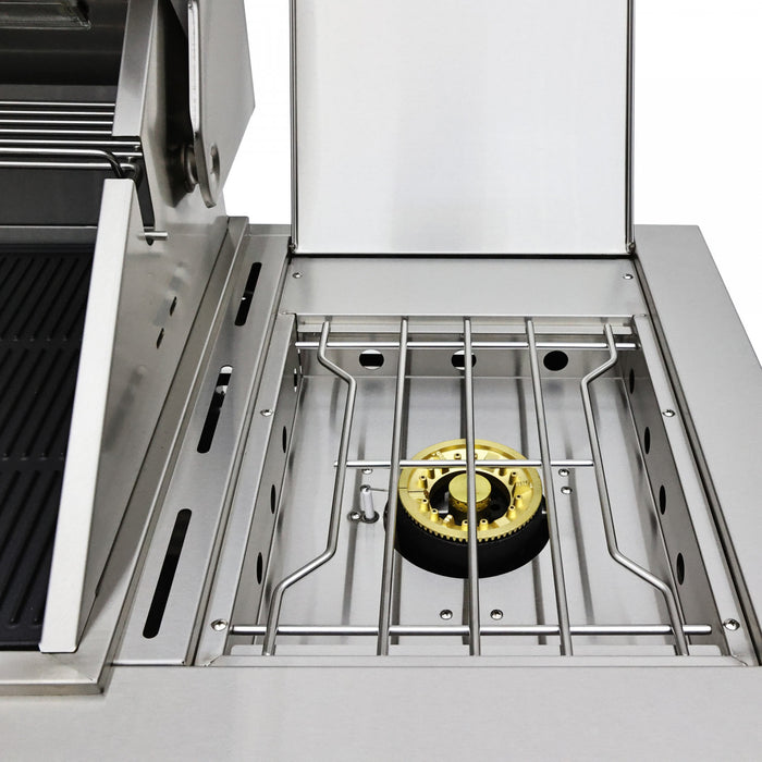 FORNO Bulnes Outdoor Kitchen 84,000 BTU Stainless Steel BBQ with Black Granite Countertops - FODKT2520BLK