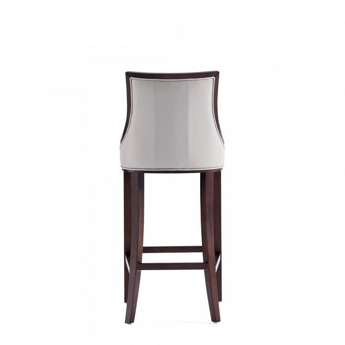 Fifth Avenue Traditional Wood Upholstered Barstool in Light Gray - Set of 3