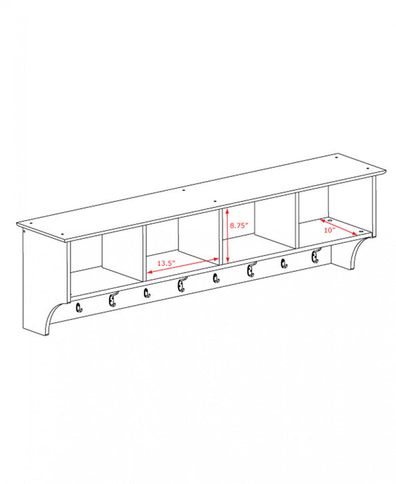 Hanging Entryway Shelf - White